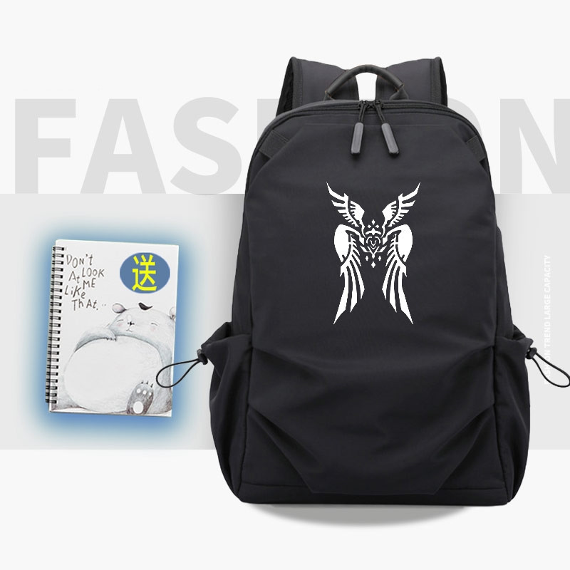 Rucsac modern pentru bărbați cu fermoar și aplicație