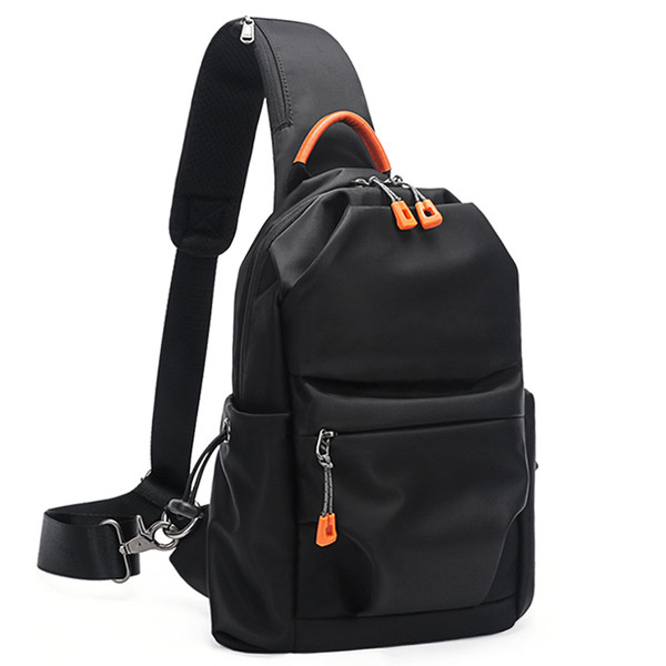 Модерна мъжка водоустойчива раница с цип и една презрамка 