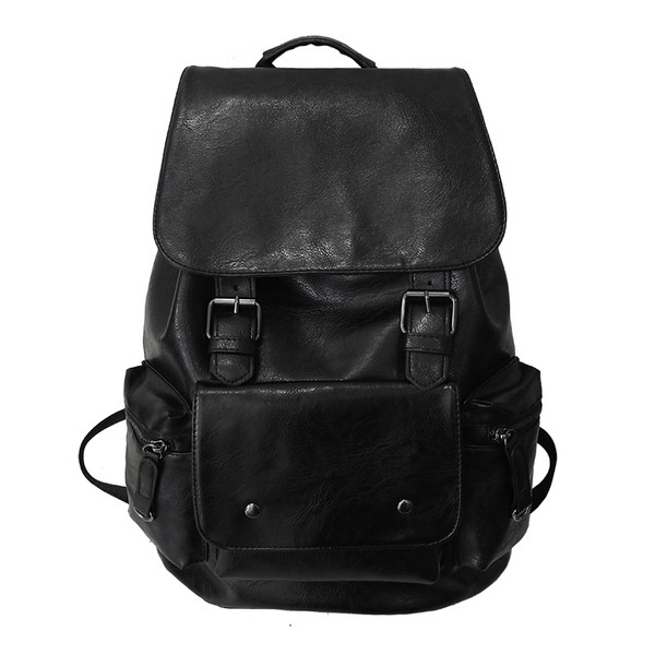 Мъжка кожена раница с катарама и преден джоб