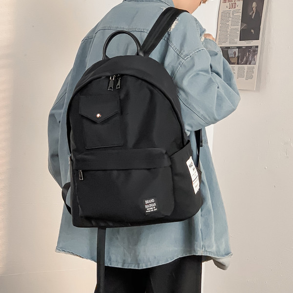 Мъжка черна раница от текстил