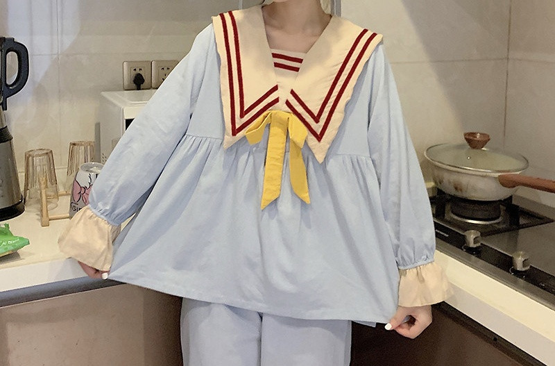 Актуална дамска пижама широк модел