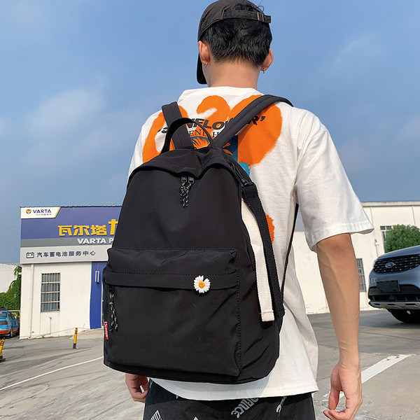 Мъжка раница от текстил с маргаритка