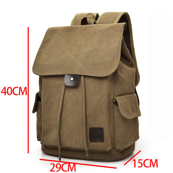 Ежедневна мъжка раница от текстил с джобове - подходяща за път