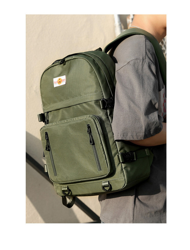 Мъжка раница от текстил с джобове