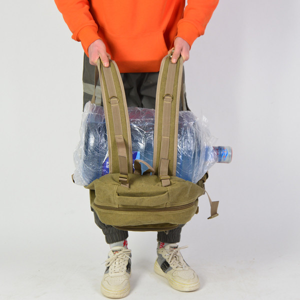 Мъжка голяма раница от текстил с джобове