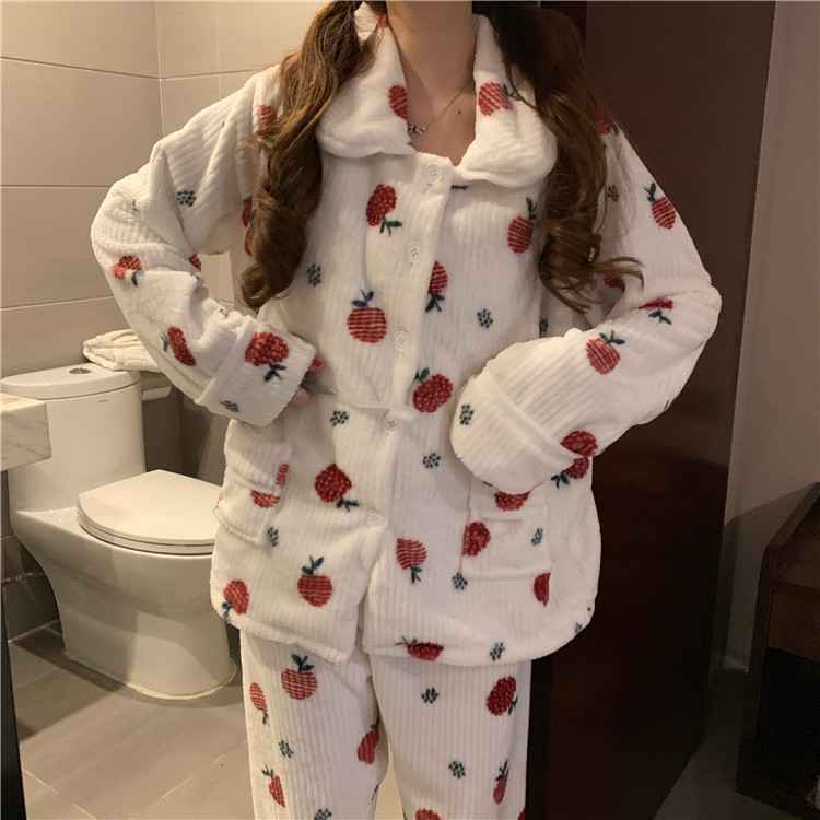 Дамска модерна пижама от блуза с дълъг ръкав и дълъг панталон