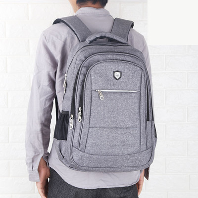 Мъжка раница от текстил с меки презрамки и джобове 