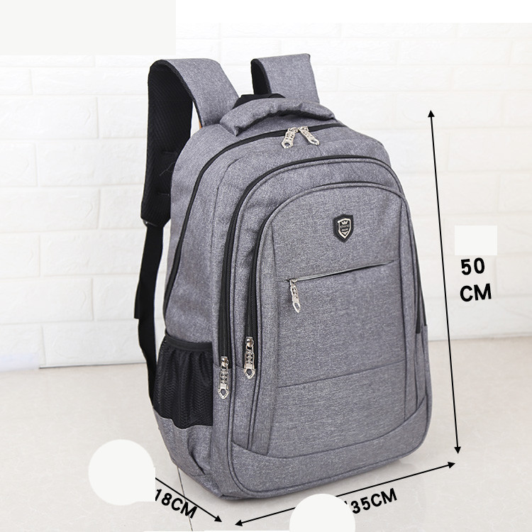 Мъжка раница от текстил с меки презрамки и джобове 