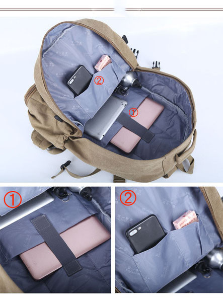 Мъжка раница от текстил с катарами и емблема