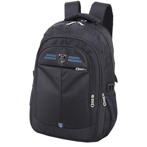 Мъжка раница от текстил с цип и преден джоб 