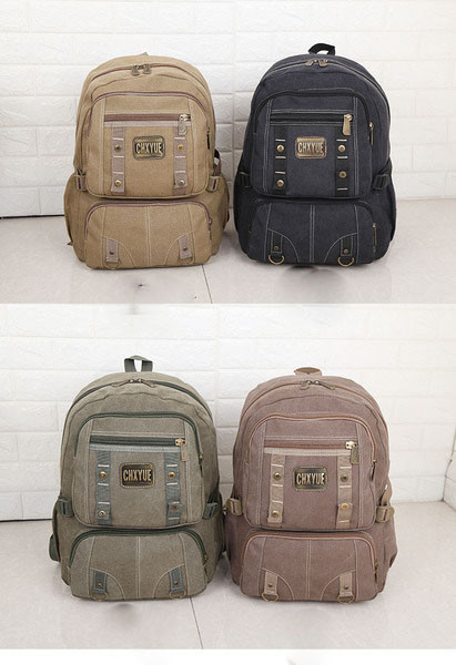 Мъжка раница с емблема и цип