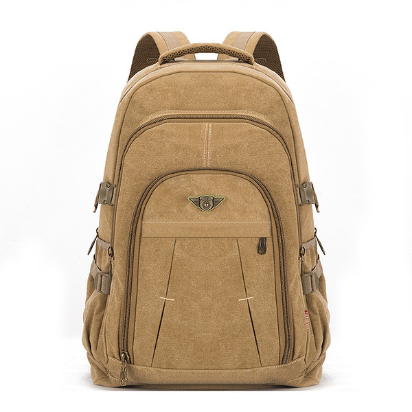 Мъжка раница ретро стил с джобове-подходяща за път