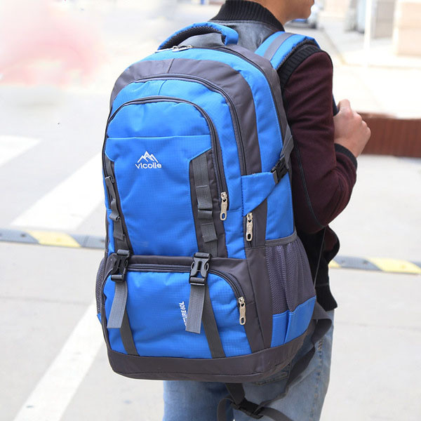 Rucsac zilnic pentru bărbați cu broderie și fermoar