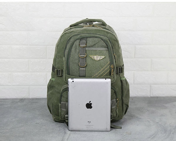 Модерна мъжка раница с емблема и цип