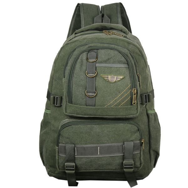 Модерна мъжка раница с емблема и цип