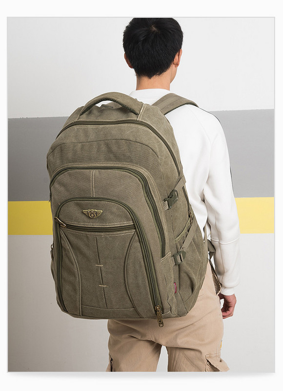 Нов модел мъжка раница от текстил с джобове за път
