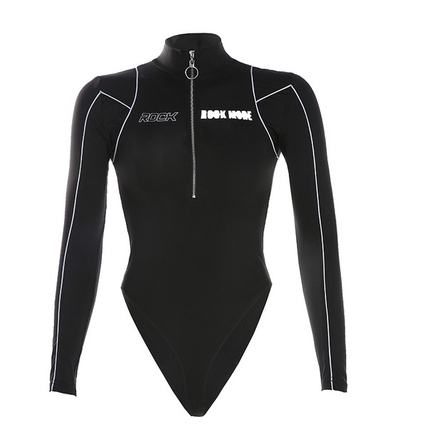 Model nou de body dama cu guler polo si fermoar