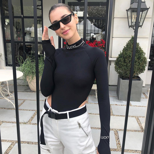 Body de dama zilnic cu guler polo si broderie