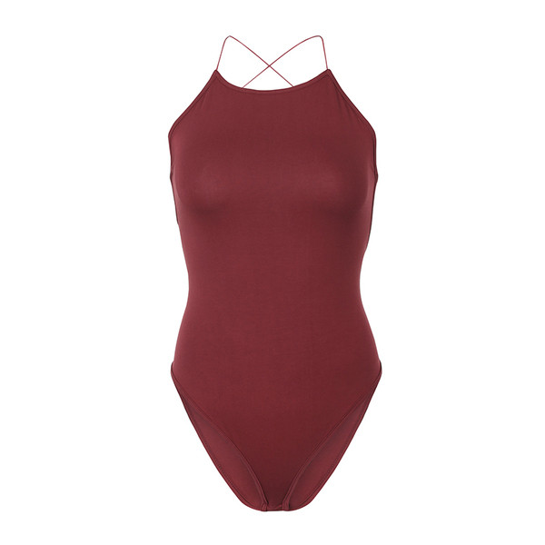 Нов модел дамско боди с презрамки и гол гръб 