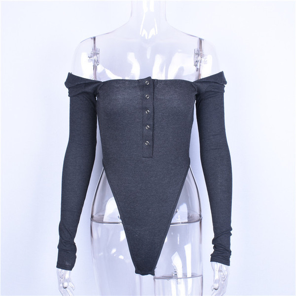 Дамско боди с копчета и голи рамене