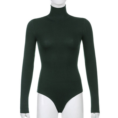 Γυναικείο καθημερινό κορμάκι με υψηλό κολάρο και μακριά μανίκια