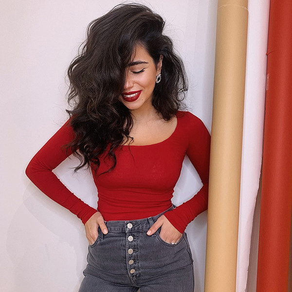 Model nou de corp de dama cu decolteu rotund-model curat