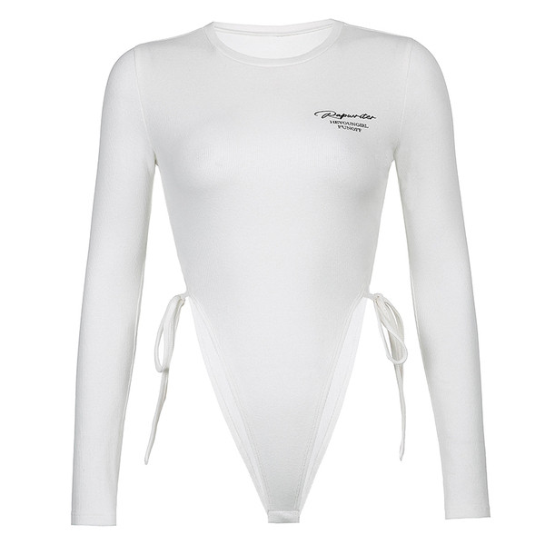 Corp de damă decupat cu mâneci lungi și cravate