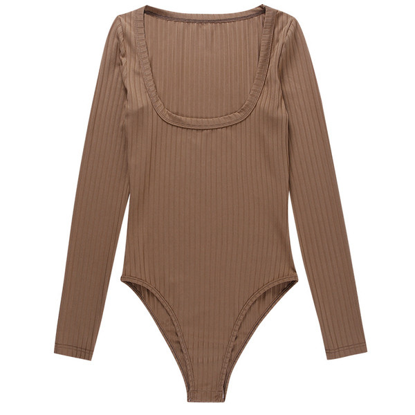 Corp de damă actual cu mâneci lungi și decolteu oval