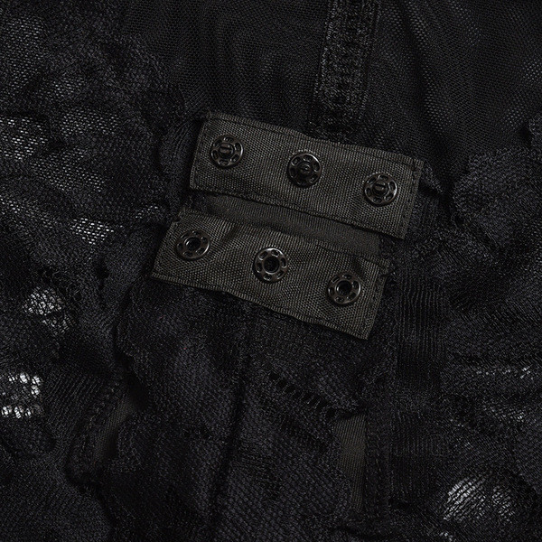 Body dama din dantela cu bretele subtiri - culoare neagra