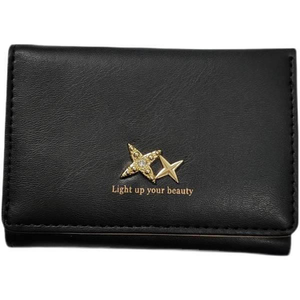 Portofel mic din piele ecologica cu decor metalic