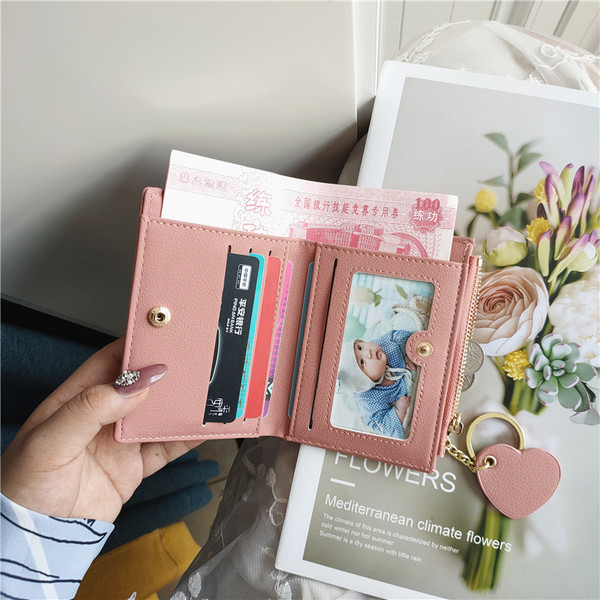 Portofel de dama modern cu fermoar si panglica