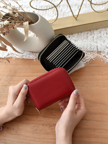 Γυναικείο έκο δερμάτινο πορτοφόλι με φερμουάρ