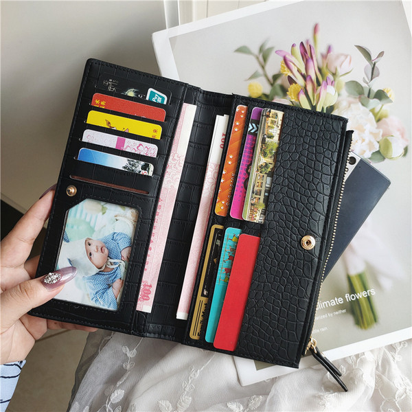 Portofel casual de dama din piele ecologica cu catarama si fermoar