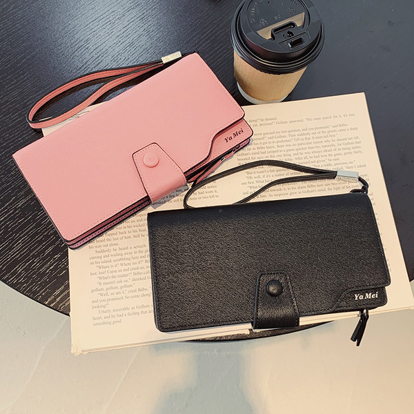 Portofel de dama din piele ecologica cu nasture in trei culori