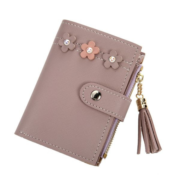 Portofel de dama cu ciucuri si flori - doua modele