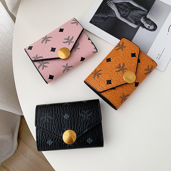 Kolmes värvitoonis metallist kinnitusega ökonahast naiste rahakott