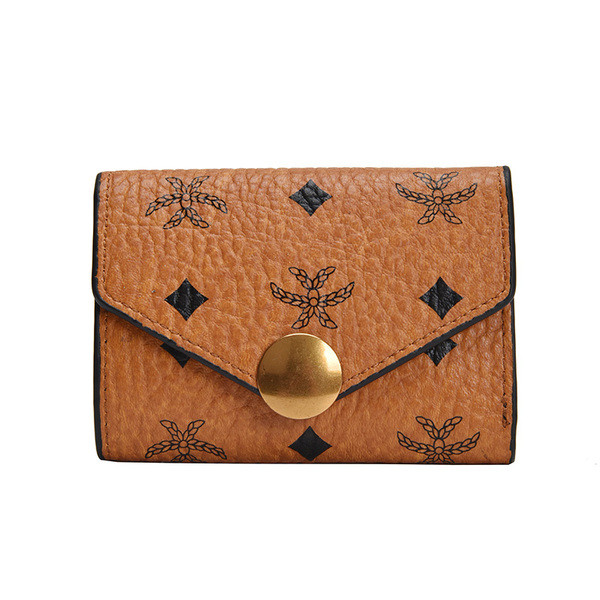 Kolmes värvitoonis metallist kinnitusega ökonahast naiste rahakott