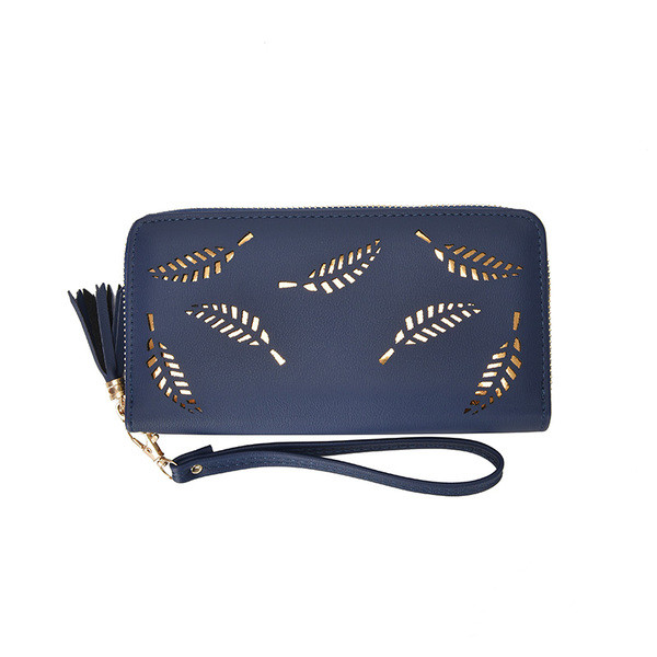 Portofel de dama cu ciucuri din imitatie de piele in mai multe culori