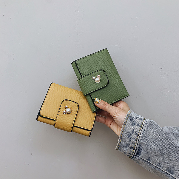 Uut mudelit mitmes värvitoonis pärlitega ökonahast naiste rahakott