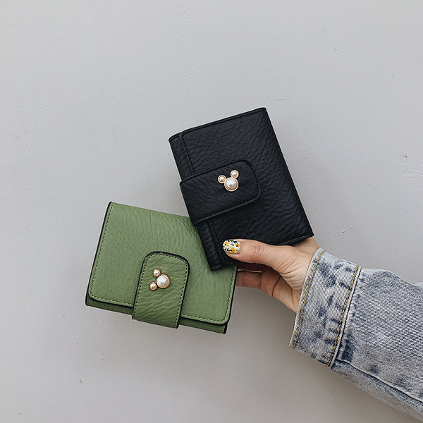 Uut mudelit mitmes värvitoonis pärlitega ökonahast naiste rahakott