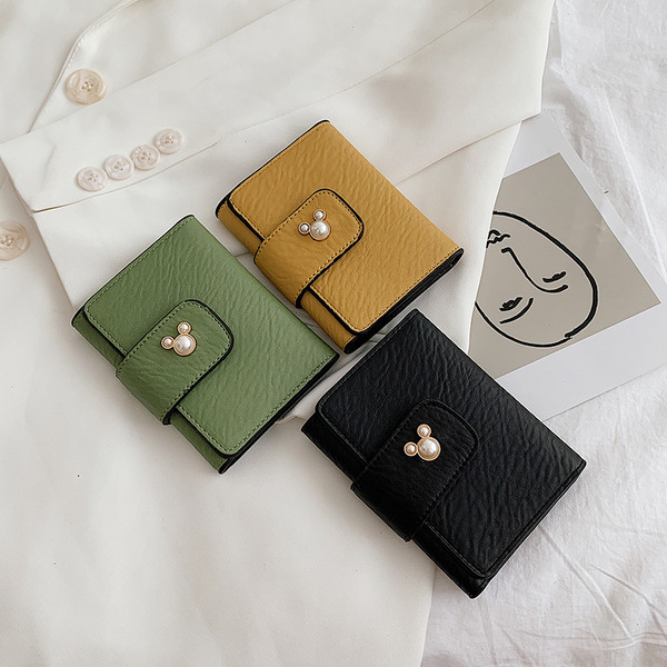 Uut mudelit mitmes värvitoonis pärlitega ökonahast naiste rahakott