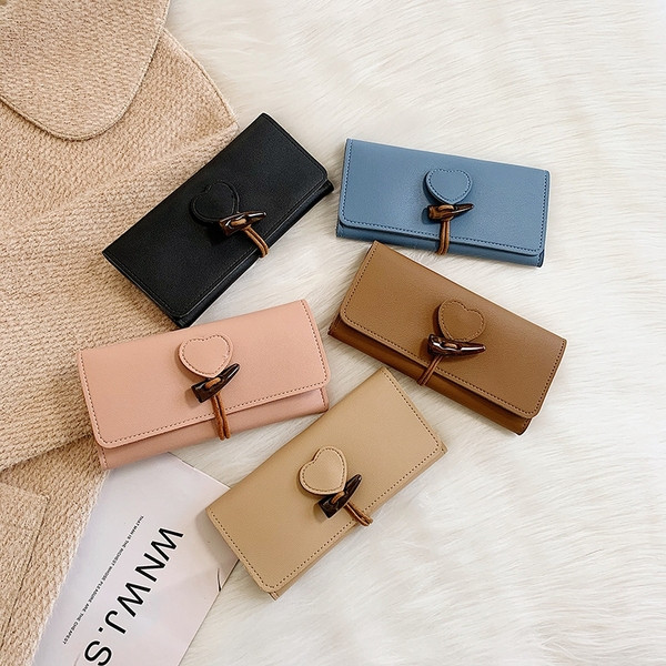 Portofel casual de dama din piele in mai multe culori