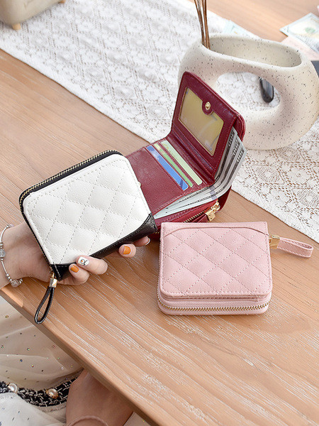 Naujo modelio odinė moteriška piniginė su užtrauktuku