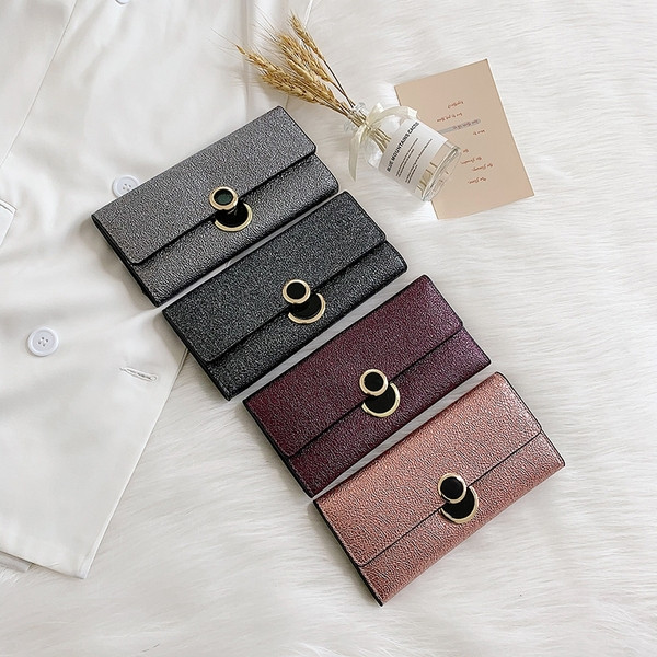 Portofel casual de dama cu model stralucitor in mai multe culori