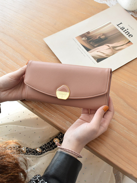 Portofel de dama model nou din piele cu catarama metalica