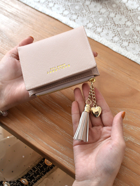 Portofel de dama cu ciucuri din imitatie de piele