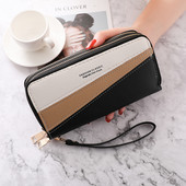 Portofel de dama modern cu fermoar dublu