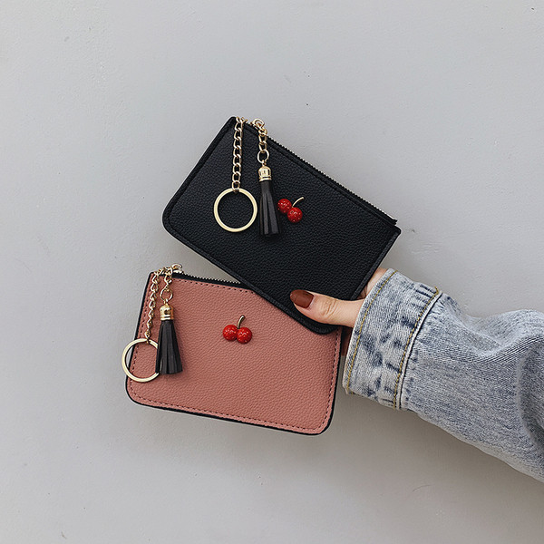 Portofel modern de dama cu element 3D si fermoar