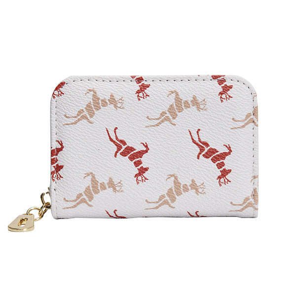 Öko-nahast moodne värvilise mustriga naiste rahakott