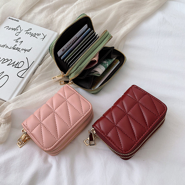 Portofel de dama din imitatie de piele si fermoar